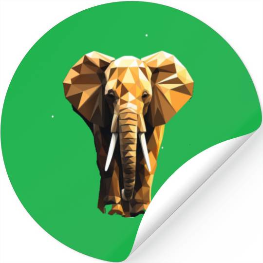 Geometric Style Elephant Stickers