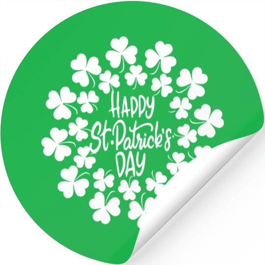 ST PATRICKS DAY Happy St. Patricks Day with Shamro Stickers
