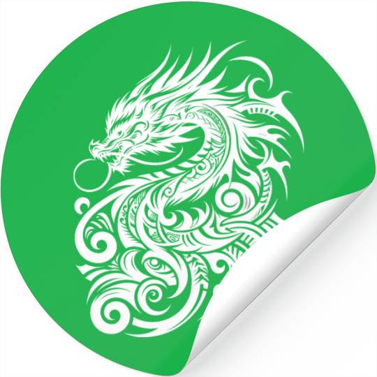 Dragon T Tattoo Artistic Minimalist Design Stickers