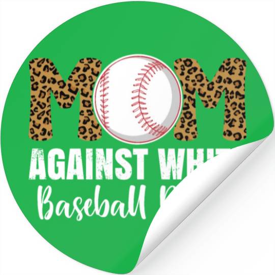 Leopard Baseball Mom Stickers