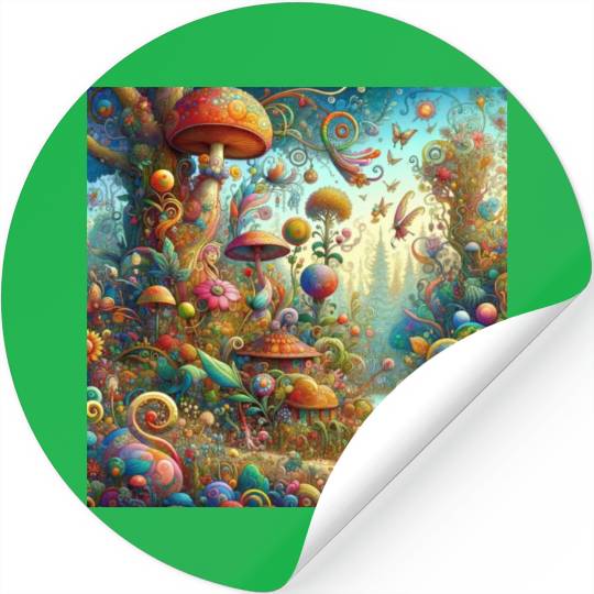 Enchanted Garden Wonders A Fantasy Garden Stickers