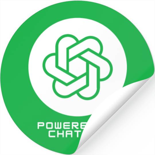 Powered by ChatGPT (White Design) Stickers