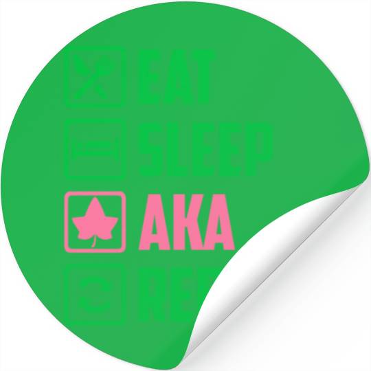Eat Sleep AKA Repeat Alpha Kappa Alpha Womens Gift Stickers