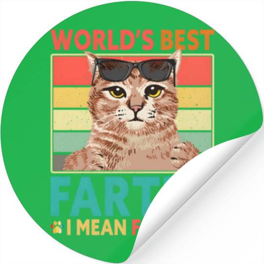 Worlds Best Fer I Mean Father Cat Dad Fathers Day Stickers