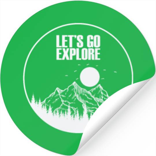 Let's go Explore Hiking Nature Stickers