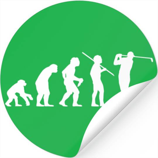 Evolution golf golfer golfer Stickers