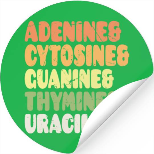 Nucleobases Biology Teacher DNA Biologist Stickers