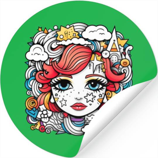 Celestial girl Stickers