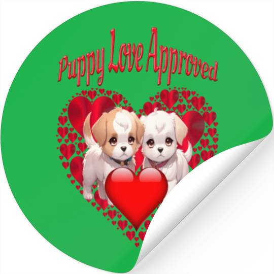 Puppy Love Approved Stickers