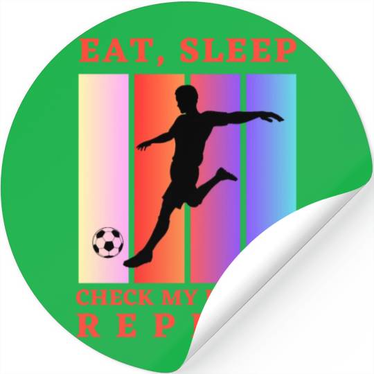 Eat Sleep Check my Lineup Repeat Fantasy Football Stickers