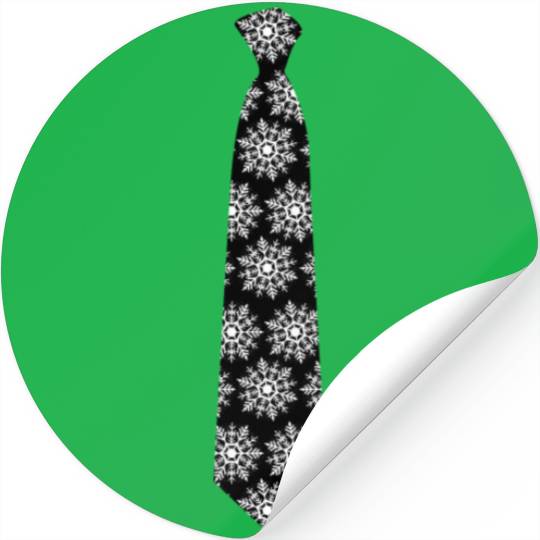 Snowflake Tie with Snowflakes Stickers