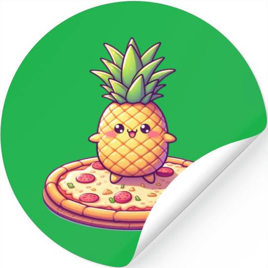 Pineapples on a pizza Stickers