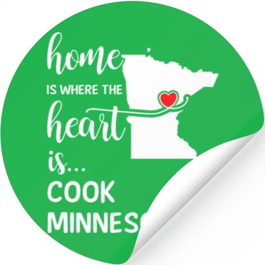 Cook County Minnesota Is Where My Heart Is Gift Stickers