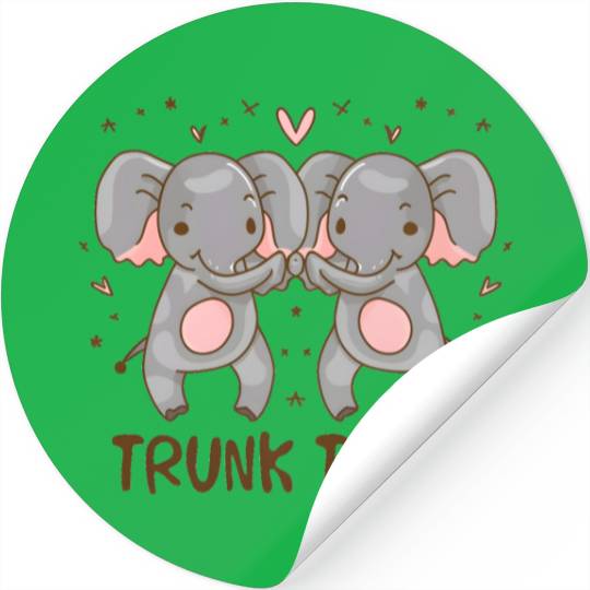 Dancing Elephants: Trunk Tango Stickers