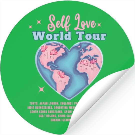Self Love Club World Tour Retro Positive Aesthetic Stickers
