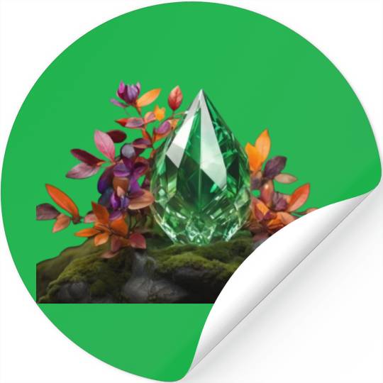green crystal Stickers