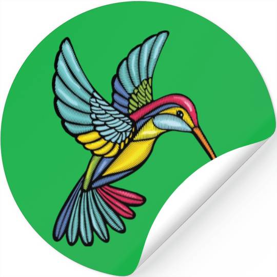 Colourful Hummingbird, Sweet and Elegant Style Stickers