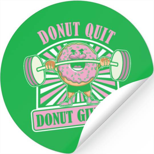 Fitness Donut Funny Donut Gym Stickers
