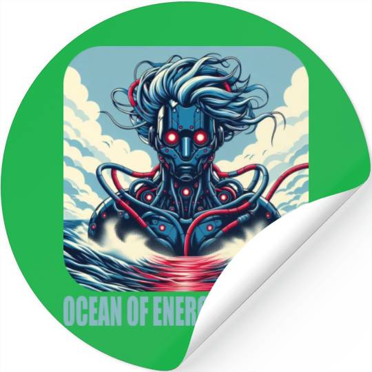 robot charging Stickers