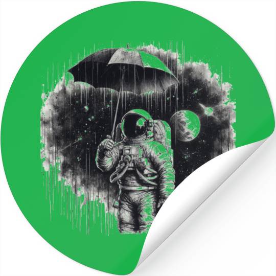 Rain in space Stickers