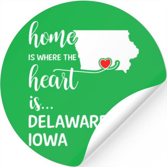 Delaware County Iowa Is Where My Heart Is Gift Stickers