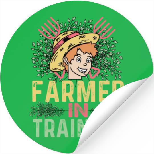 Farmer in Training Vegetable Farmer Gift Stickers
