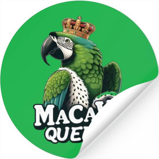 Green Macaw Ornithologist Macaw Queen Stickers