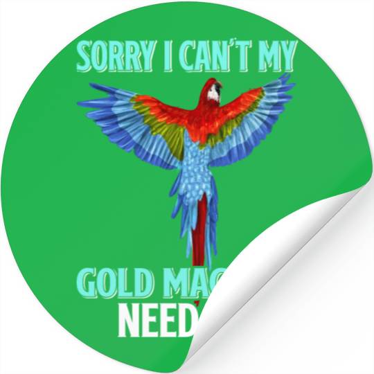 Gold Macaw Ornithologist Enthusiast Gift Stickers
