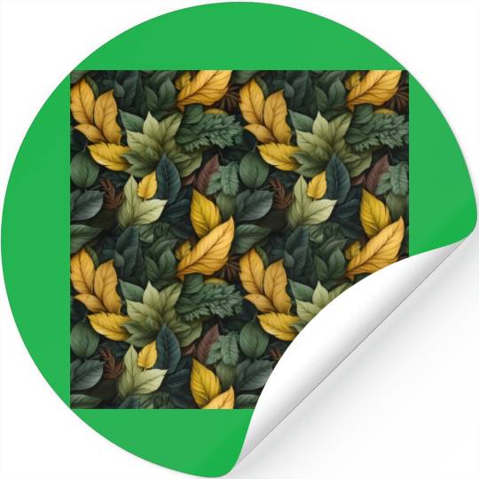 Fall Leaves Pattern Stickers