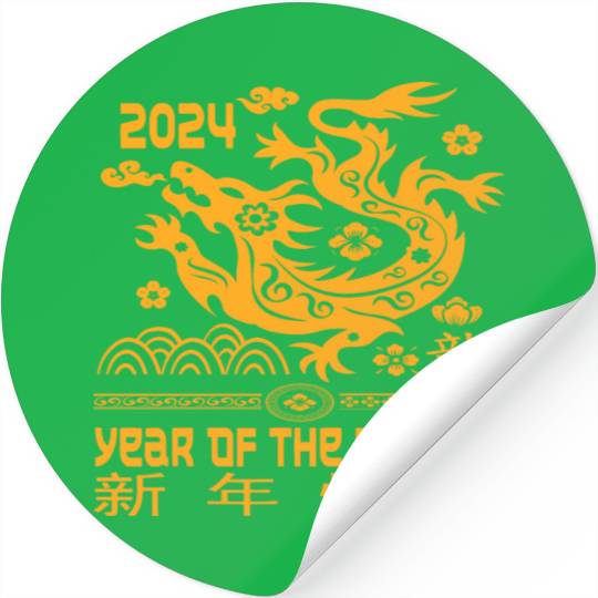 Zodiac Chinese New Year 2024 | Year Of The Dragon Stickers