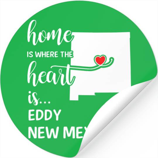 Eddy County New Mexico Is Where My Heart Is Gift Stickers