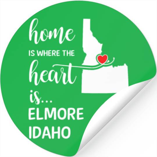 Elmore County Idaho Is Where My Heart Is Cool Gift Stickers