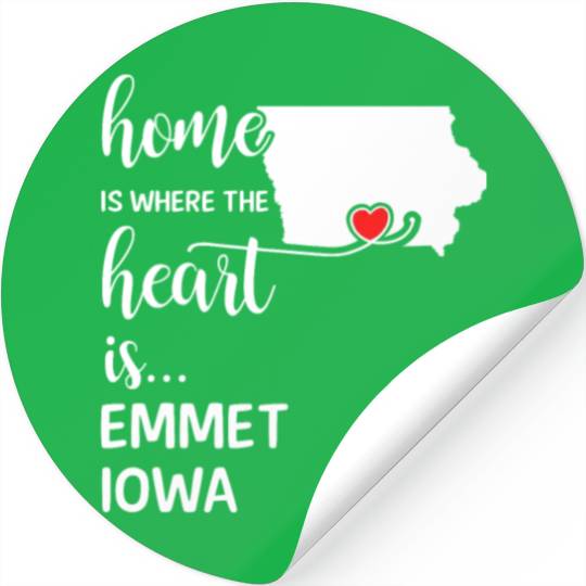 Emmet County Iowa Is Where My Heart Is Gift Stickers