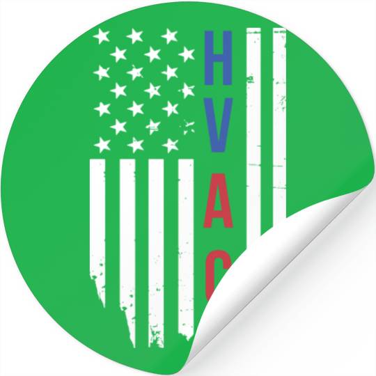 HVAC Technician US American Flag HVAC Mechanic Stickers