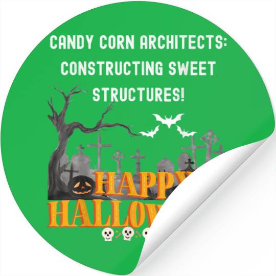 Candy Corn Architects Constructing Sweet Struct Stickers