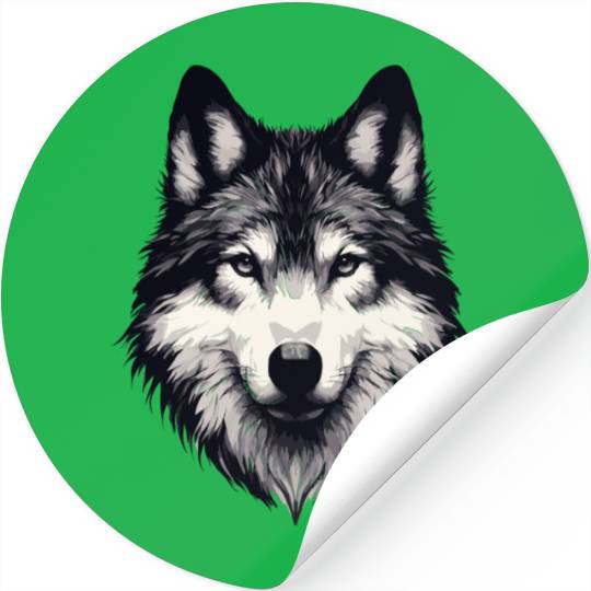 Mystic Alpha Wolf Stickers