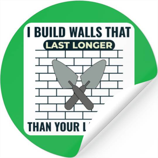 Bricklayer Masonry Construction Job Wall Builder Stickers
