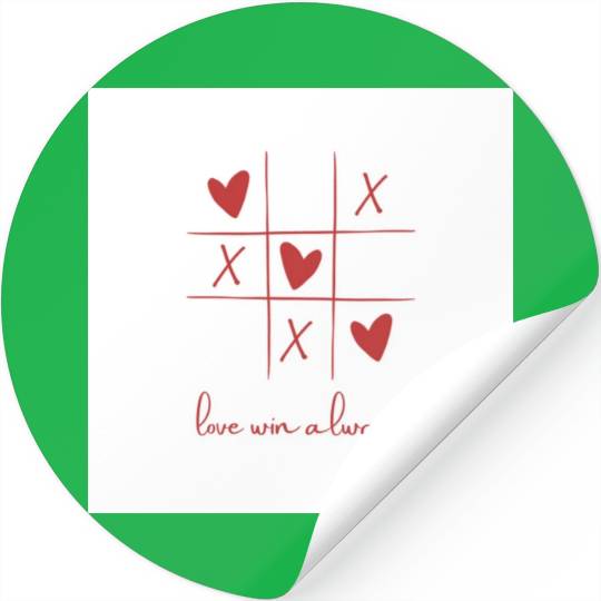 Beige Rouge Amour Saint Valentin Stickers