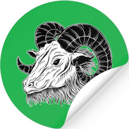 Baphomet Goat Horn Art Stickers