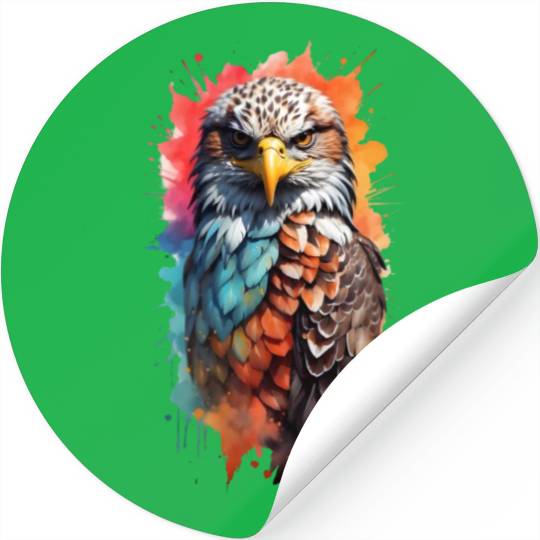Stunningly colored bald eagle Stickers