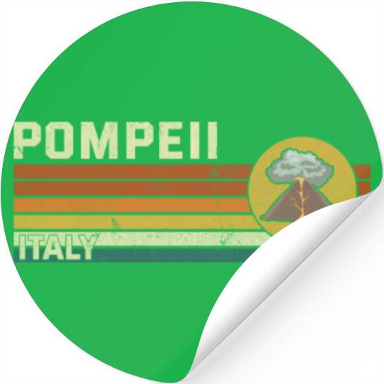 Pompeii Italy Vintage Volcanic Eruption Gift Stickers