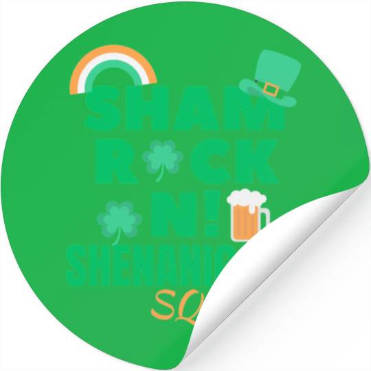 shamrockin shenanigans drinking st Patrick's day Stickers