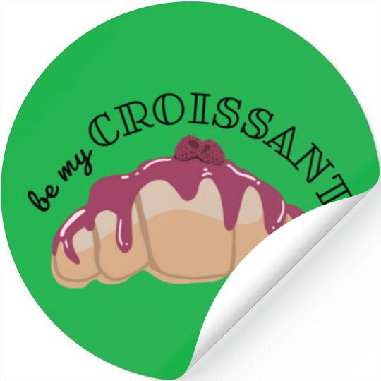 Be My Croissant Doodle Stickers