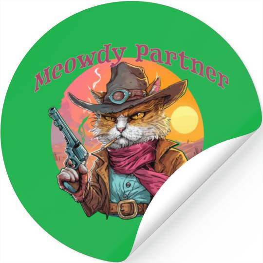 Purrfect Outlaw Showdown - Meowdy Partner Stickers