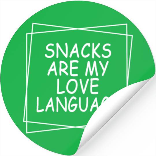 Snacks Are My Love Language Funny Valentines Day Stickers