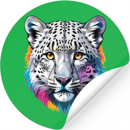 Snow Leopard Stickers