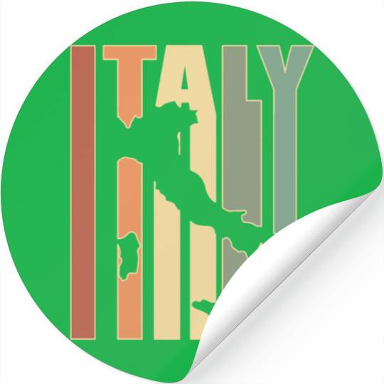 Italy Vintage Card Gift For Italians Stickers