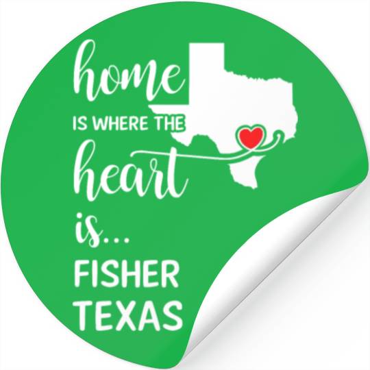 Fisher County Texas Is Where My Heart Is Gift Stickers