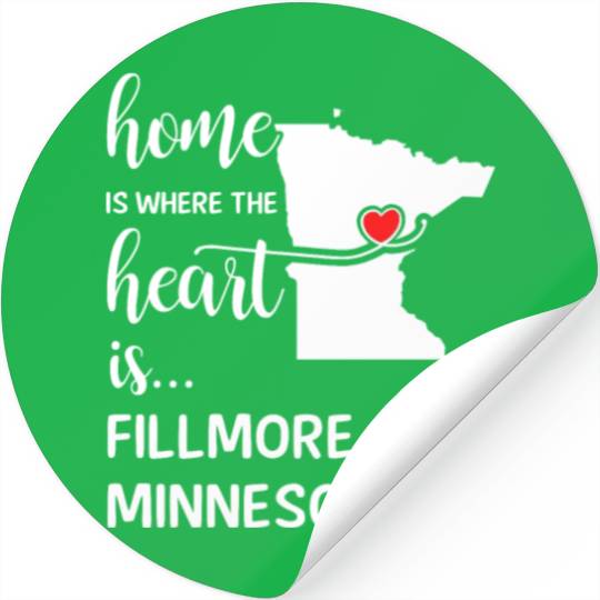 Fillmore County Minnesota Is Where My Heart Is Stickers