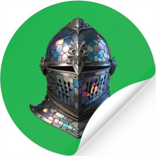 Enchanted Knight's Helmet - Stained Glass Armor Stickers